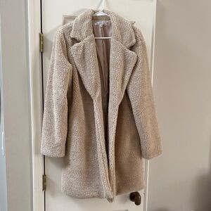 Women's Cozy Limelush Tan Teddy Coat